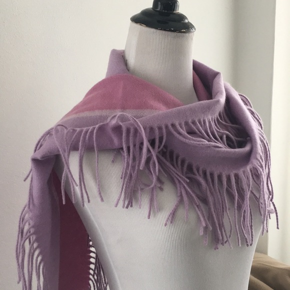 Charter club lavender purple fringes pure cashmere - Picture 2 of 8